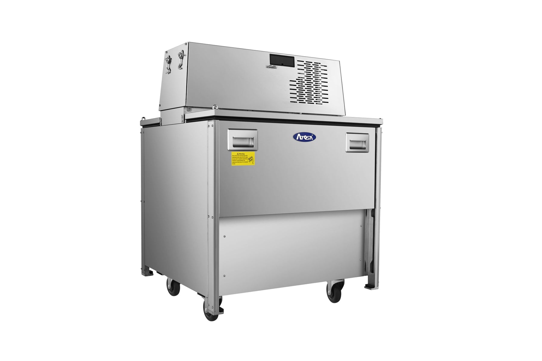 Atosa AMC-3402 8 Crate Forced Air Milk Cooler, Double Sided Sliding Doors, Stainless Steel