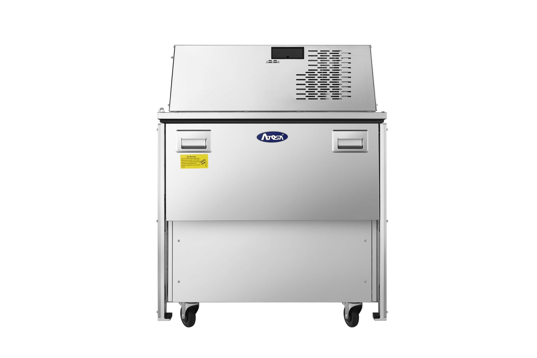 Atosa AMC-3401 8 Crate Forced Air Milk Cooler, Single Sided Sliding Door, Stainless Steel