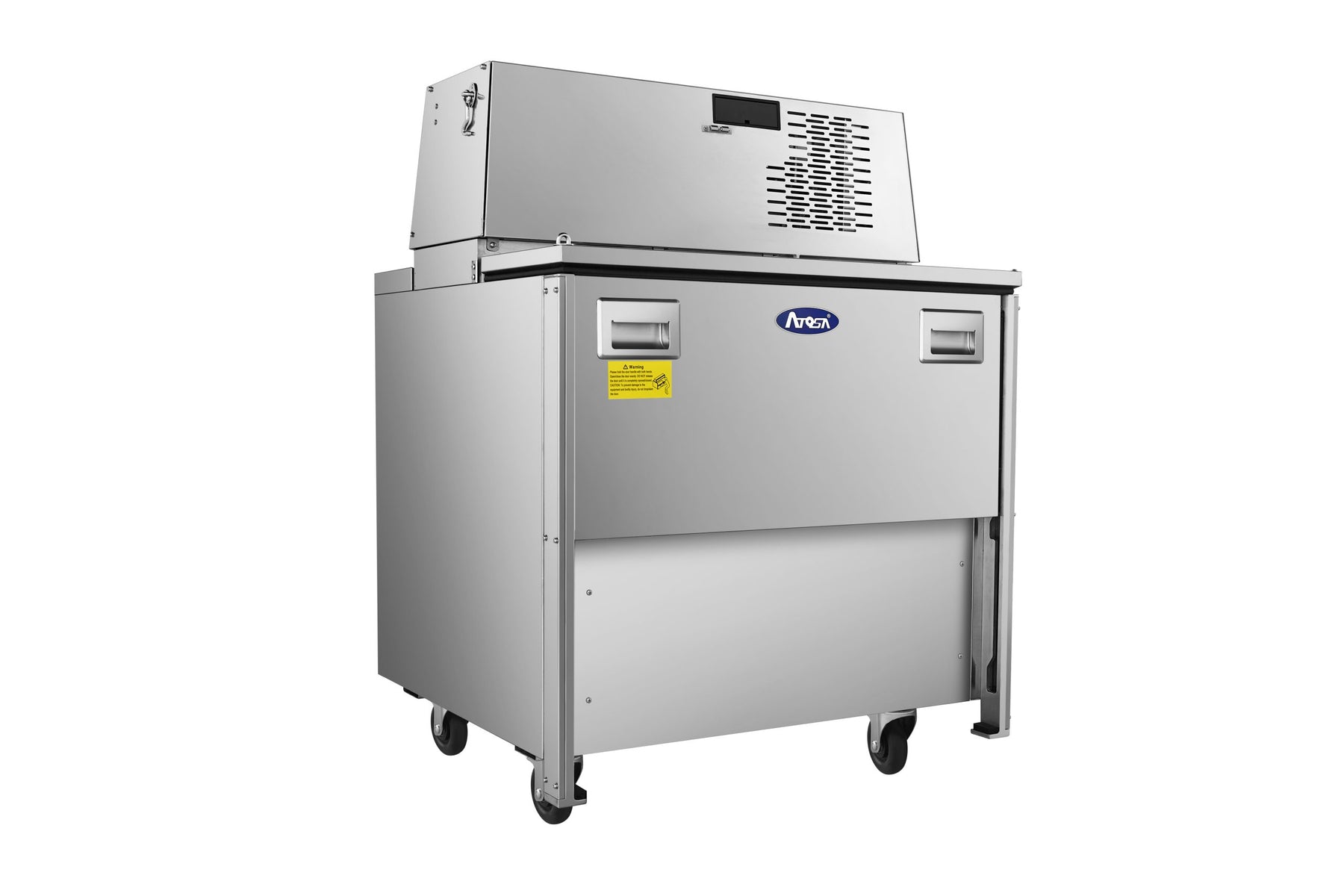 Atosa AMC-3401 8 Crate Forced Air Milk Cooler, Single Sided Sliding Door, Stainless Steel