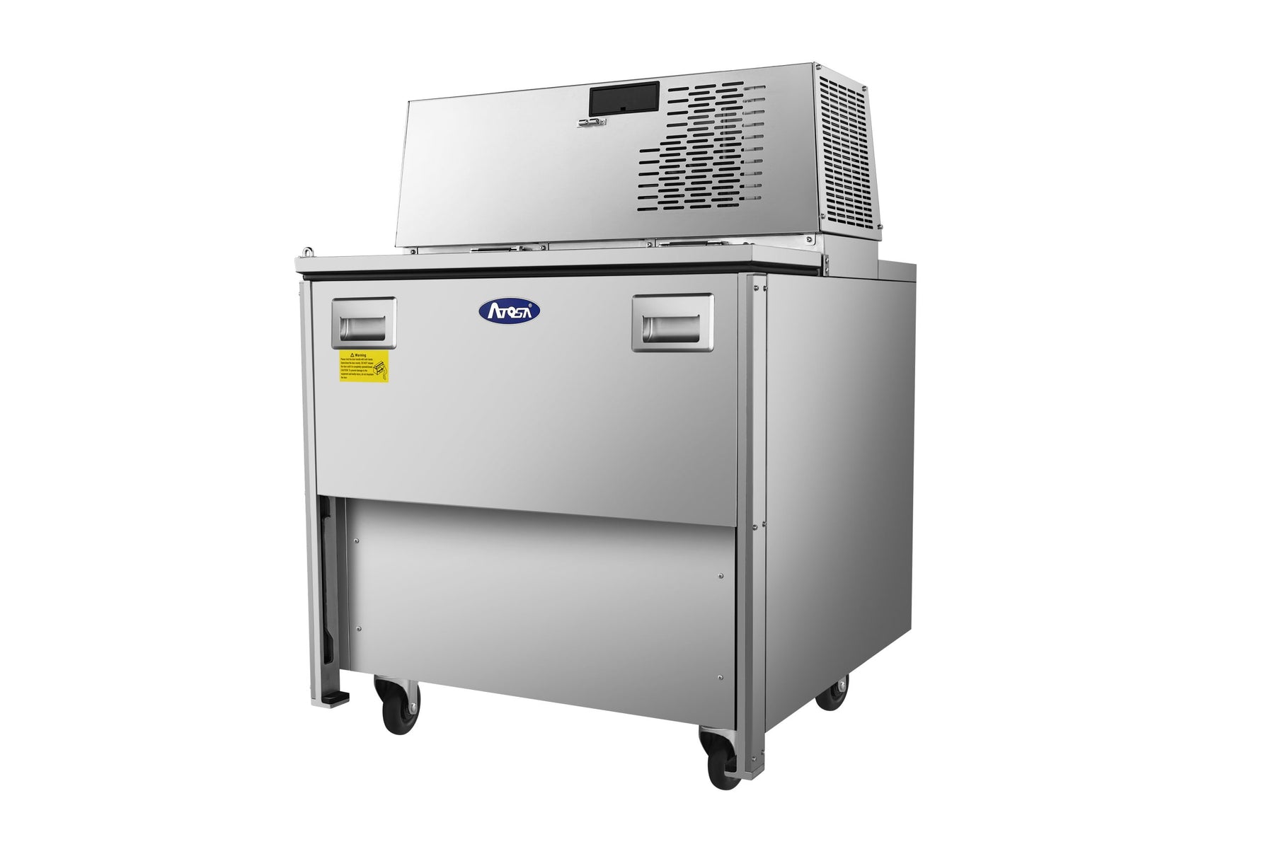 Atosa AMC-3401 8 Crate Forced Air Milk Cooler, Single Sided Sliding Door, Stainless Steel
