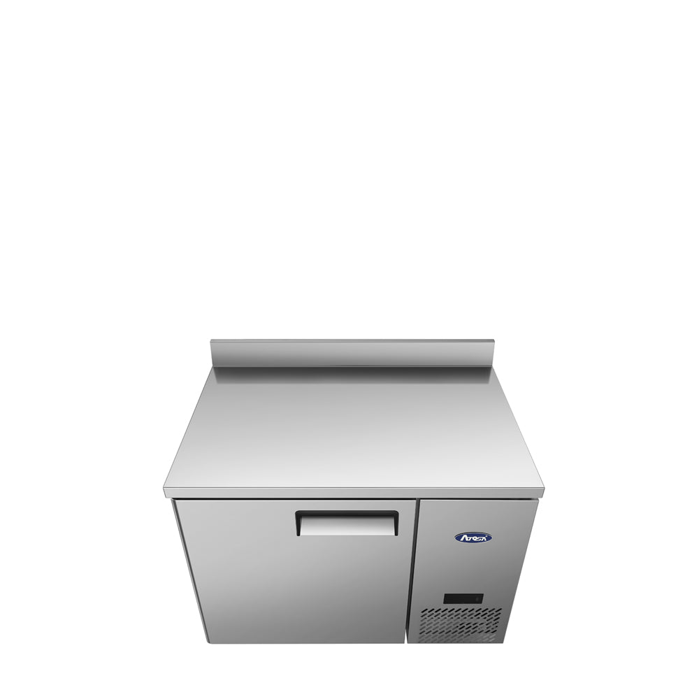 Atosa MGF44GR 9.7 Cu Ft Side Mount Worktop Refrigerator, One Door, Stainless Steel