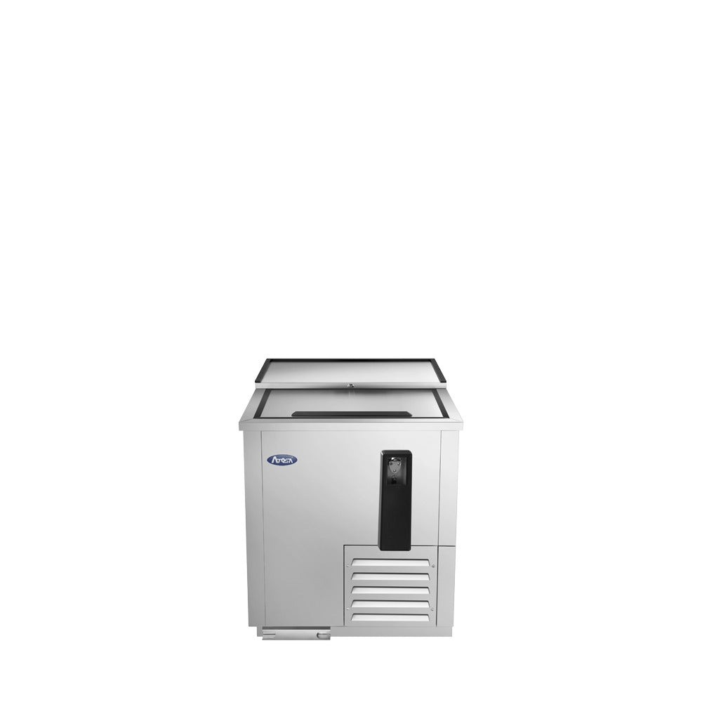 Atosa MBC24GR 4 Cu Ft Horizontal Bottle Cooler, Stainless Steel, Slide-Out Compressor