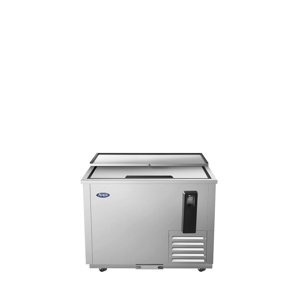 Atosa MBC36GR 7.7 Cu Ft Horizontal Bottle Cooler, Stainless Steel, Slide-Out Compressor