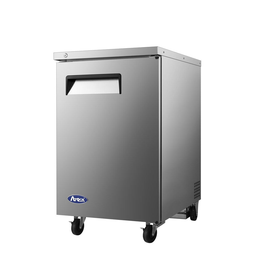Atosa MBB23GR 8.2 Cu Ft Back Bar Cooler, Solid Door, Stainless Steel, LED Lighting