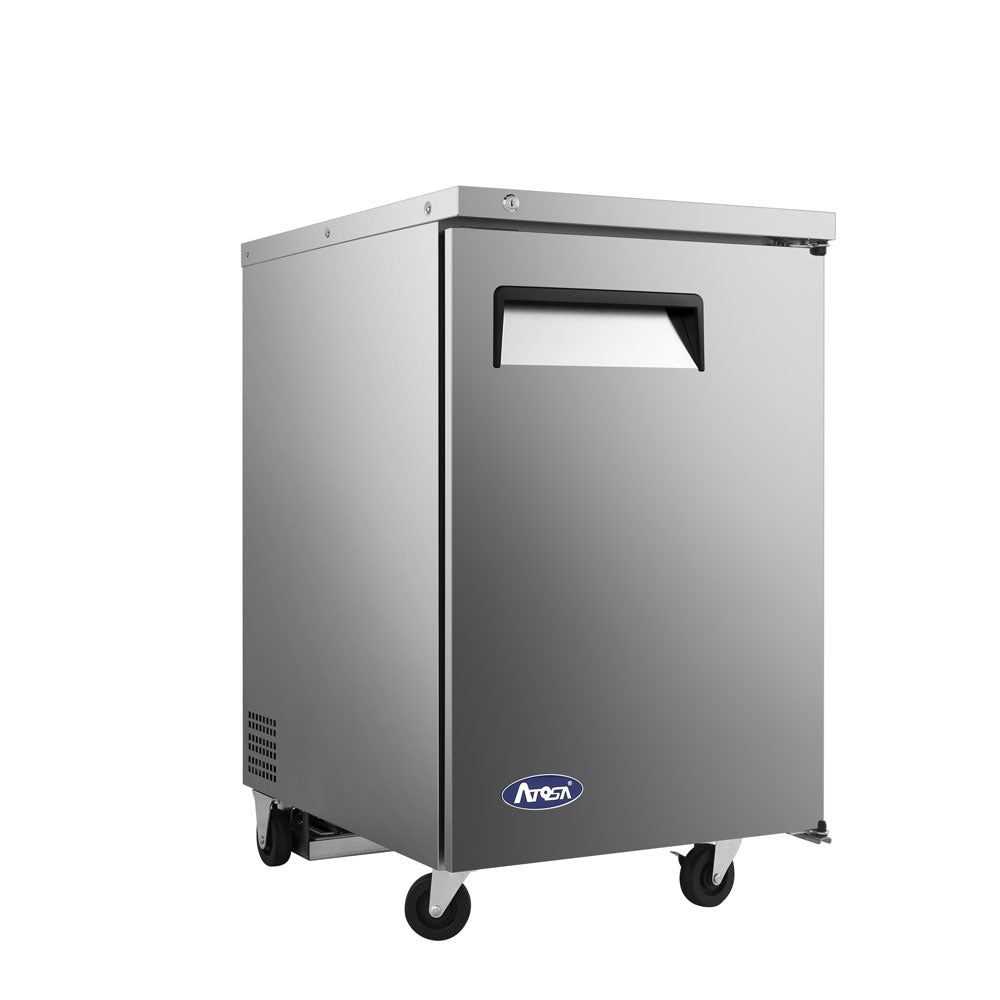 Atosa MBB23GR 8.2 Cu Ft Back Bar Cooler, Solid Door, Stainless Steel, LED Lighting