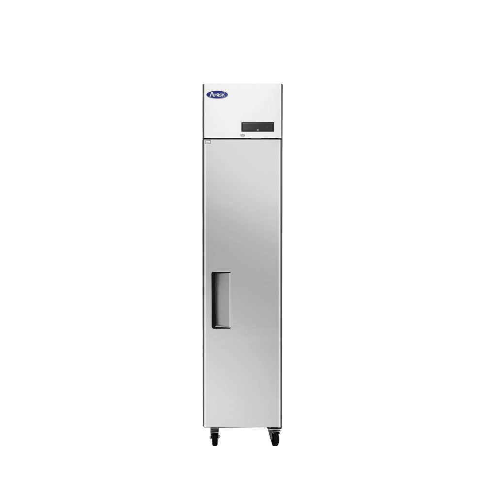 Atosa MBF15FSGR 13 Cu Ft Top Mount Reach-In Freezer, Slim Single Door, Stainless Steel