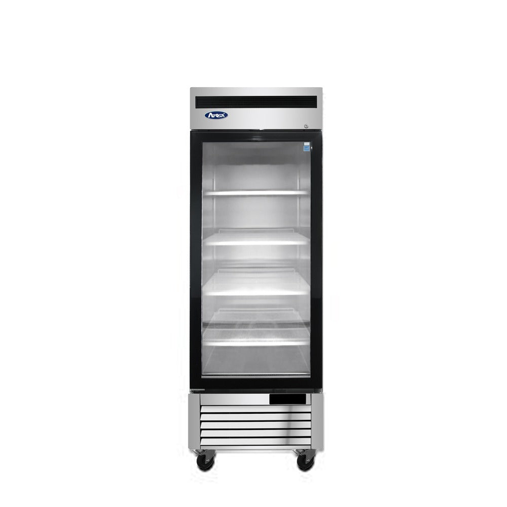 Atosa MCF8705GRL 19.1 Cu. Ft. Glass Door Reach-In Refrigerator, Left-Hinged, Bottom Mount Compressor