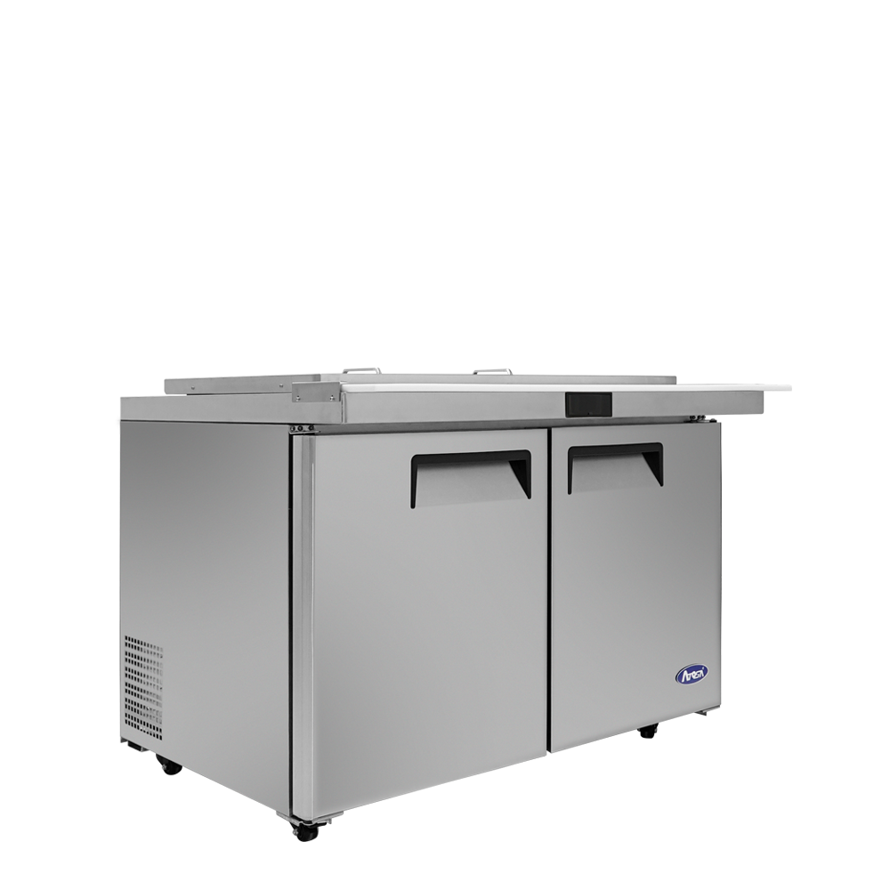 Atosa MSF8306GR-NTCV 48" 13.4 Cu. Ft. Mega Top Sandwich Prep Table, 2-Door, Concentrated Airflow Design