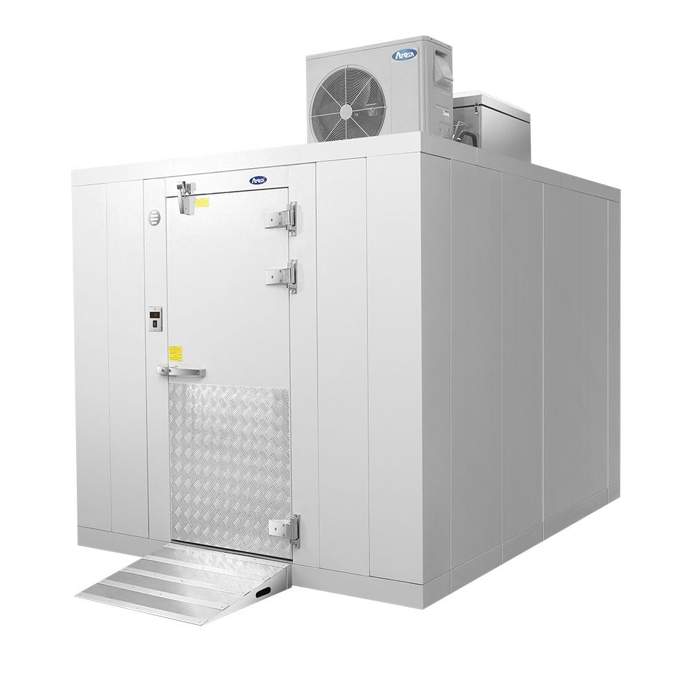 Atosa AWC0808TF-IL/IR 8' x 8' Walk-In Cooler Top-Mount Refrigeration, Interior Ramp, R448A