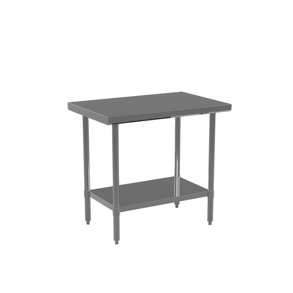 Atosa ST3636EC 36" x 36" Stainless Steel Work Table, Flat Top, Adjustable Undershelf, 18 Gauge