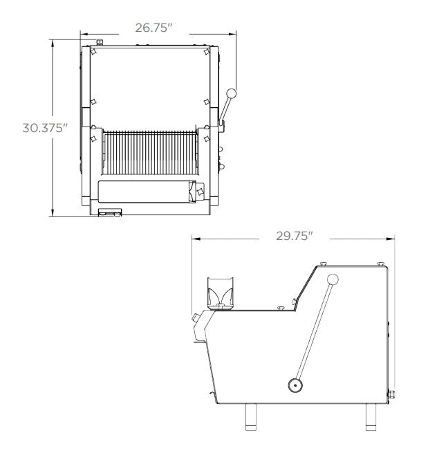 Oliver 732-N Front Load Bread Slicer