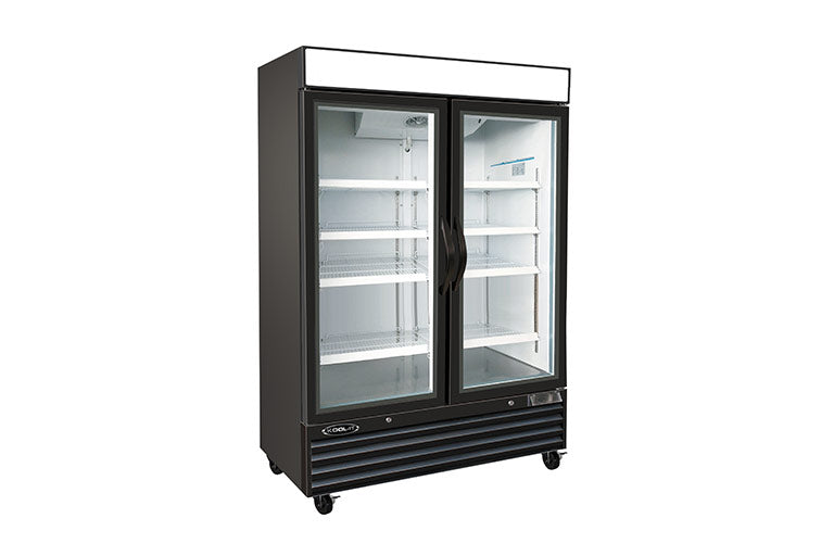 Kool-It KGF-48 54 In. Glass Door Freezer Merchandiser, Two Door, Triple-Pane Heated Glass