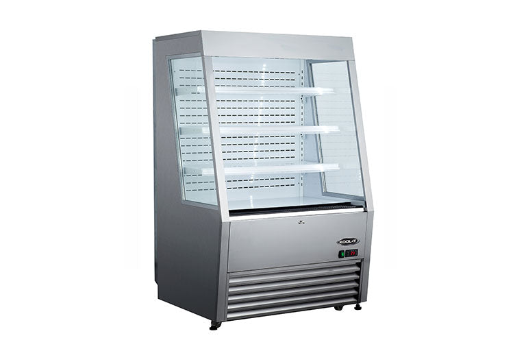 Kool-It KOM-48SS 47 In. Open Air Merchandiser, Self-Contained, 304 Stainless Steel Exterior, R-404a