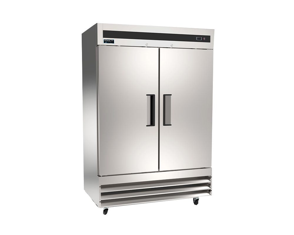 Kool-It Infinity KIN49F-HC 54 In. Reach-In Freezer, Two Solid Doors, Self-Contained, R290, ENERGYSTAR, 430 SS Exterior