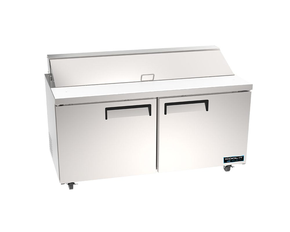 Kool-It Infinity KIN60SP-HC 60 In. Sandwich/Salad Prep Table, Two Doors, (8) Pans, Self-Contained, R290