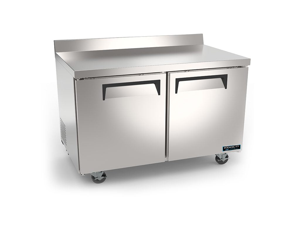 Kool-It Infinity KIN60WTR-HC 60 In. Worktop Refrigerator, Two Doors, Stainless Backsplash, Self-Contained, R290