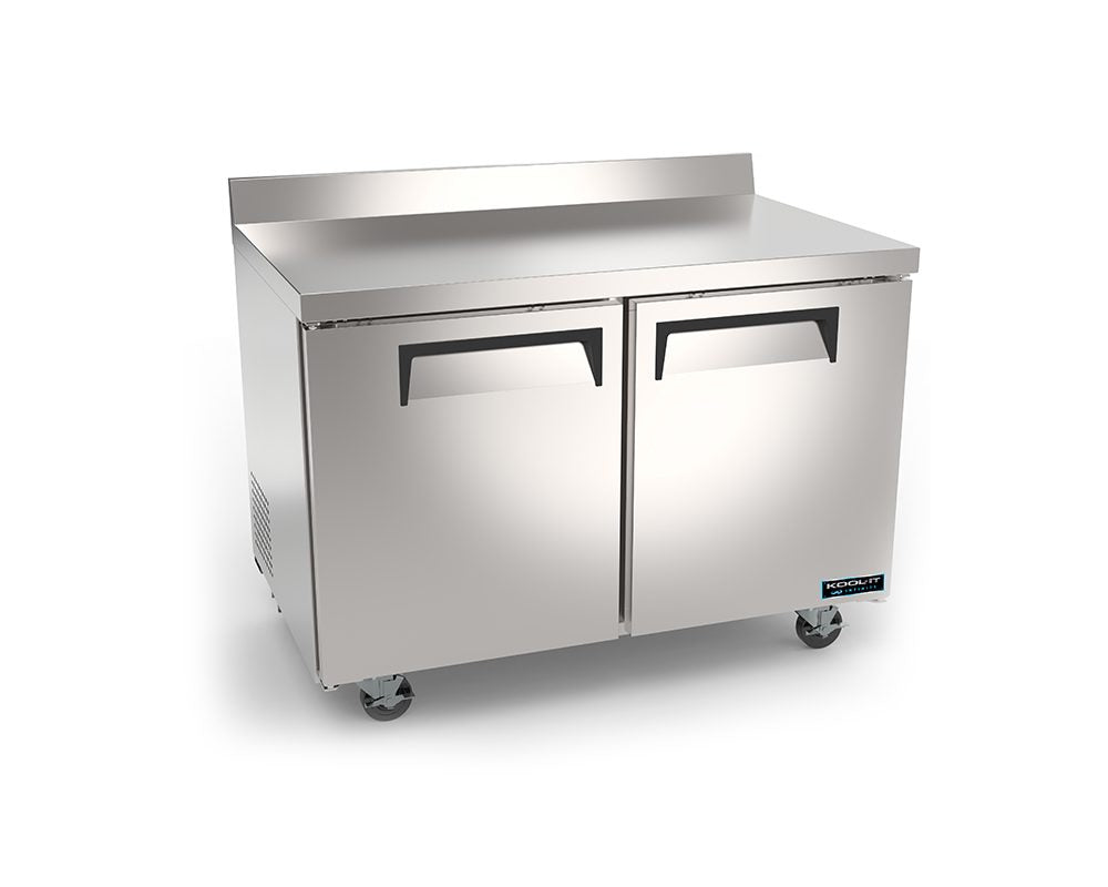 Kool-It Infinity KIN36WTF-HC 36 In. Worktop Freezer, Two Doors, Stainless Backsplash, Self-Contained, R290