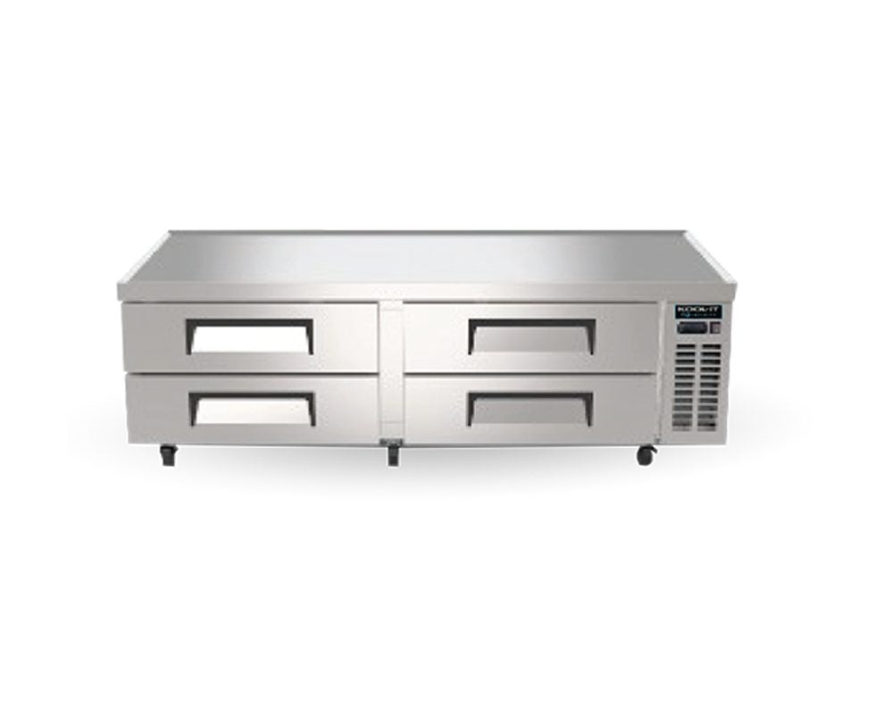 Kool-It Infinity KIN84CB-HC 84 In. Chef Base Refrigerator, (4) Drawers, SS304 Marine Edge Top, R290, Self-Contained