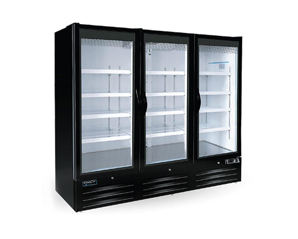 Kool-It Infinity KINGDF78-HC 81 In. Glass Door Reach-In Freezer, 75.5 Cu. Ft., Bottom-Mount R290 Compressor
