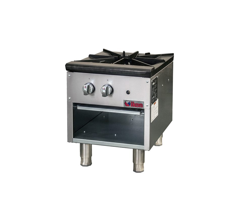 IKON ISP-18 18 In. Gas Stock Pot Range, (1) 80,000 BTU Three-Ring Burner, 80,000 BTU, Infinite Controls