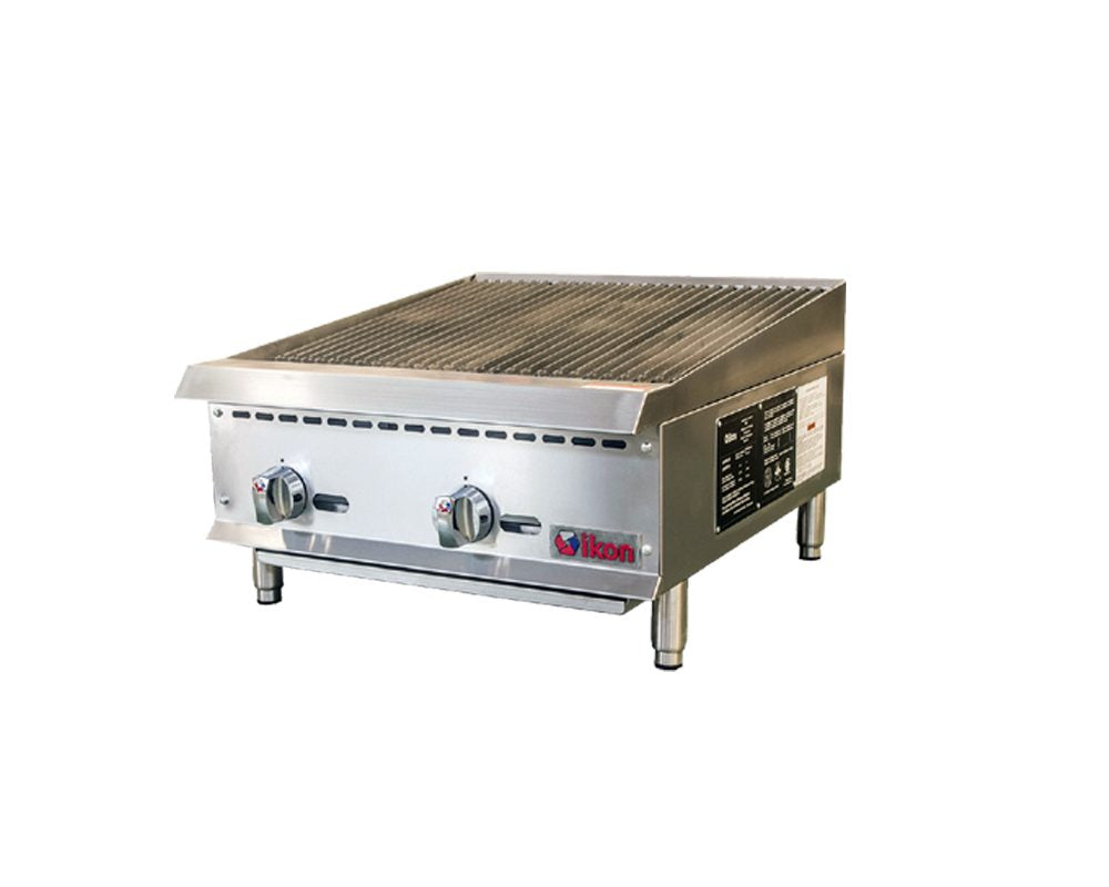 IKON IRB-12 12 In. Gas Radiant Broiler, 1 U-Shape Burner, 10-Gauge Cast Iron Radiants