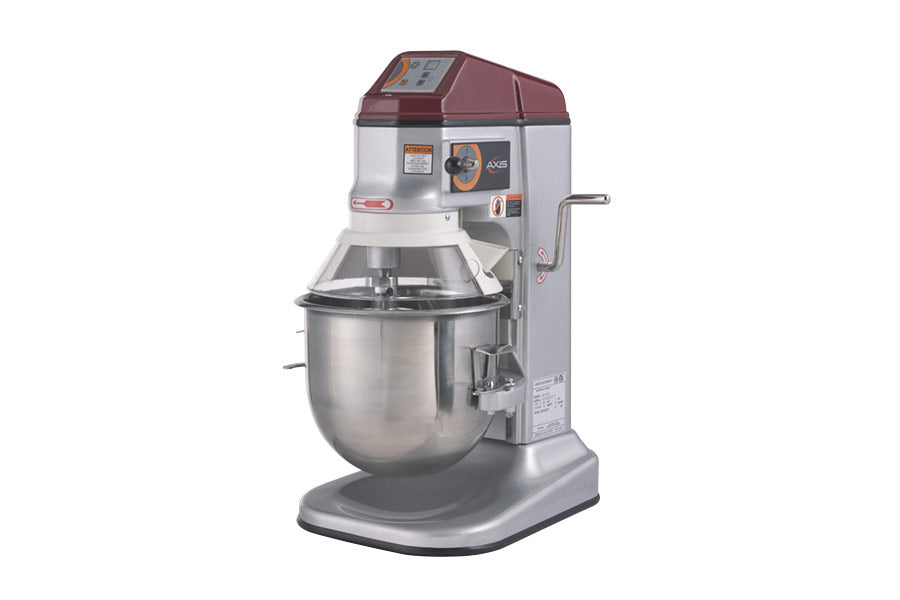 Axis AX-M12 12 Qt. Countertop Planetary Mixer, Gear-Driven, 3-Speed, Digital Timer, 1/2 HP