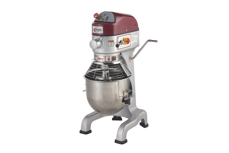 Axis AX-M20 20 Qt. Floor Model Planetary Mixer, Gear-Driven, 3-Speed, Digital Timer, 1/2 HP