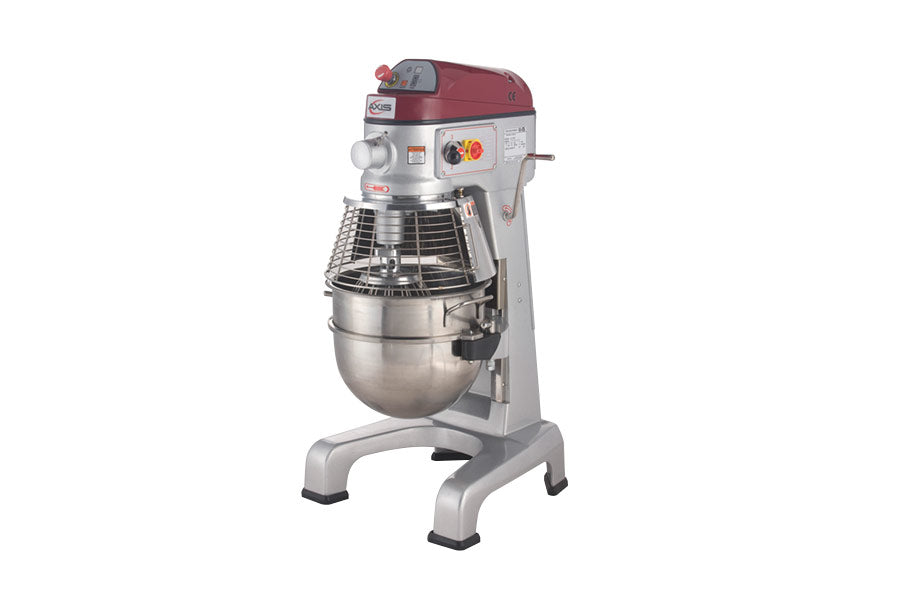 Axis AX-M30 30 Qt. Floor Model Planetary Mixer, Gear-Driven, 3-Speed, Digital Timer, 1 HP