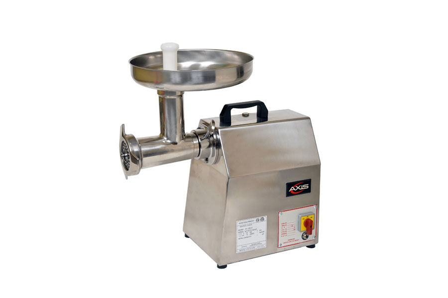 Axis AX-MG22 #22 Hub Meat Grinder, Gear-Driven, Forward/Reverse, 170 RPM, 1.5 HP