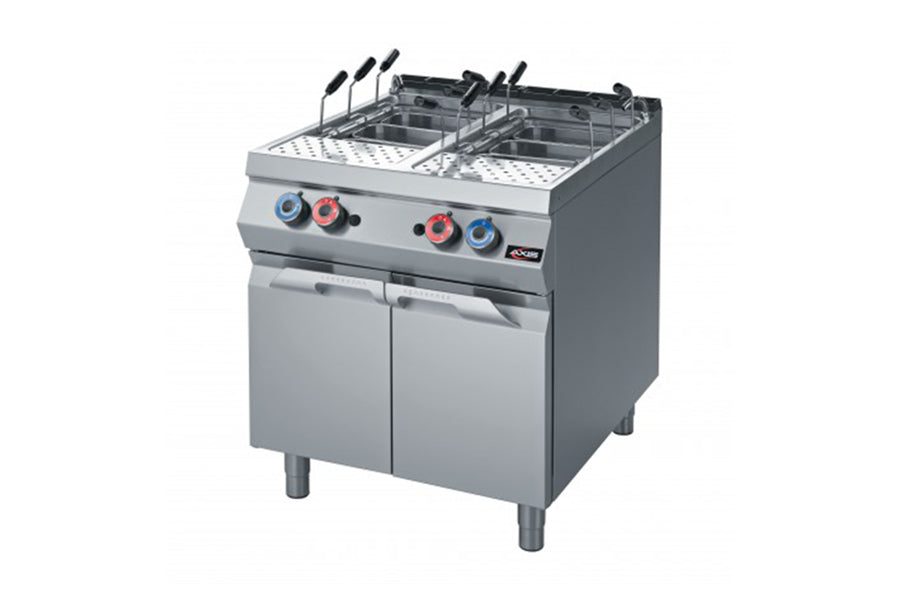 Axis AX-GPC-2 32 In. Gas Pasta Cooker, Double Tank, (2) 10.5 Gallon, (12) Mesh Baskets, 90,000 BTU