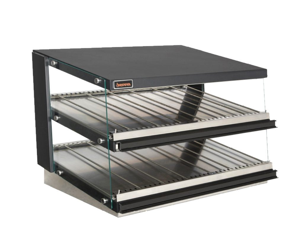 Sierra SHDM-50PT 50 In. Heated Display Merchandiser, Pass-Through, Independent Shelf Controls, Tempered Glass Sides