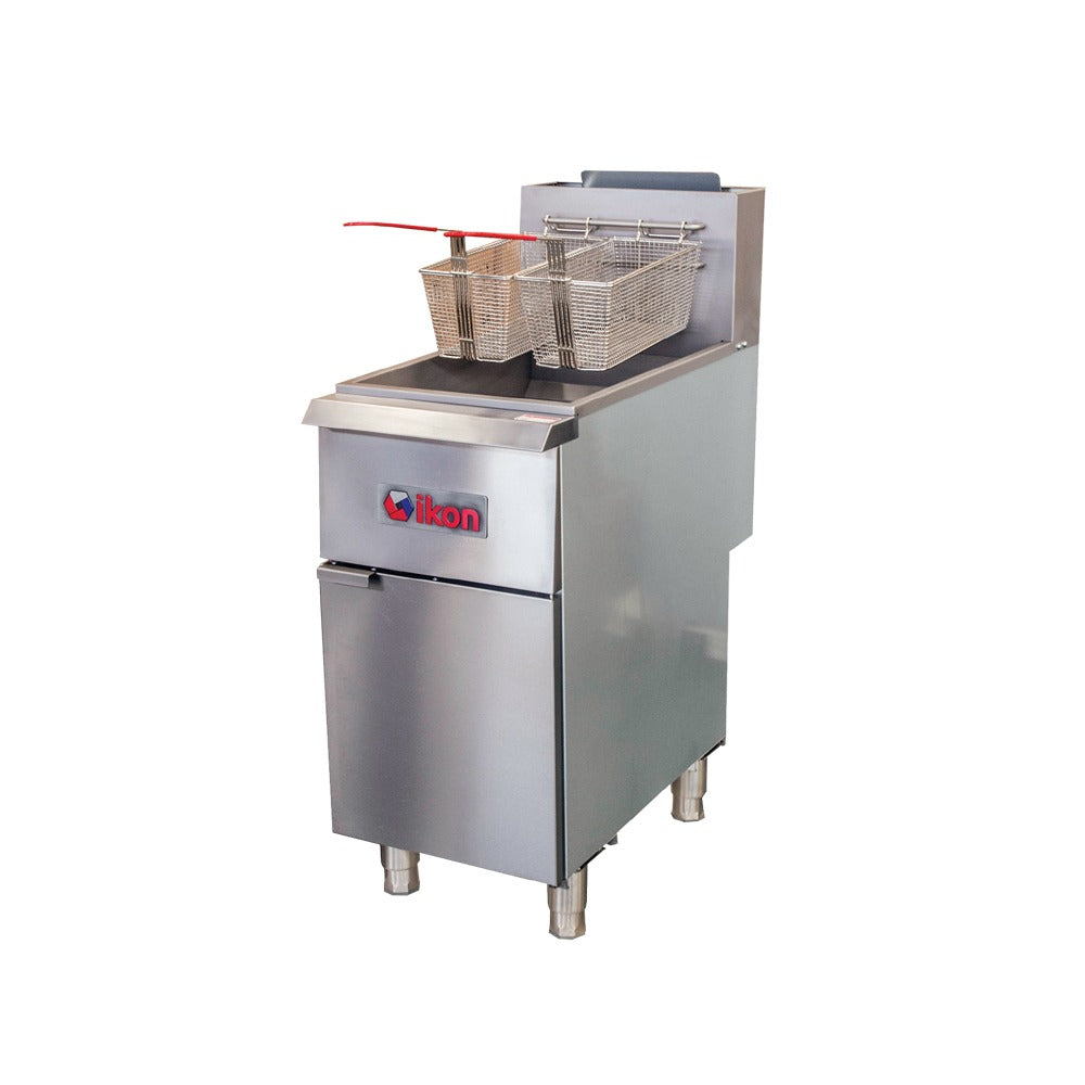 IKON IGF-35/40 LP 16 In. Liquid Propane Floor Fryer, 35-40 lb Oil Capacity, Millivolt Thermostat, Tube-Style Heat Exchange