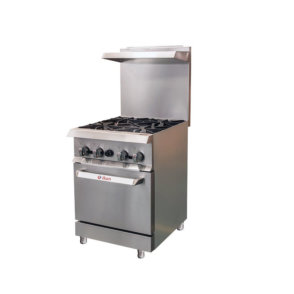 IKON IR-4-24CO 24 In. Gas Range with Convection Oven, 4-Burner, 30,000 BTU Burners