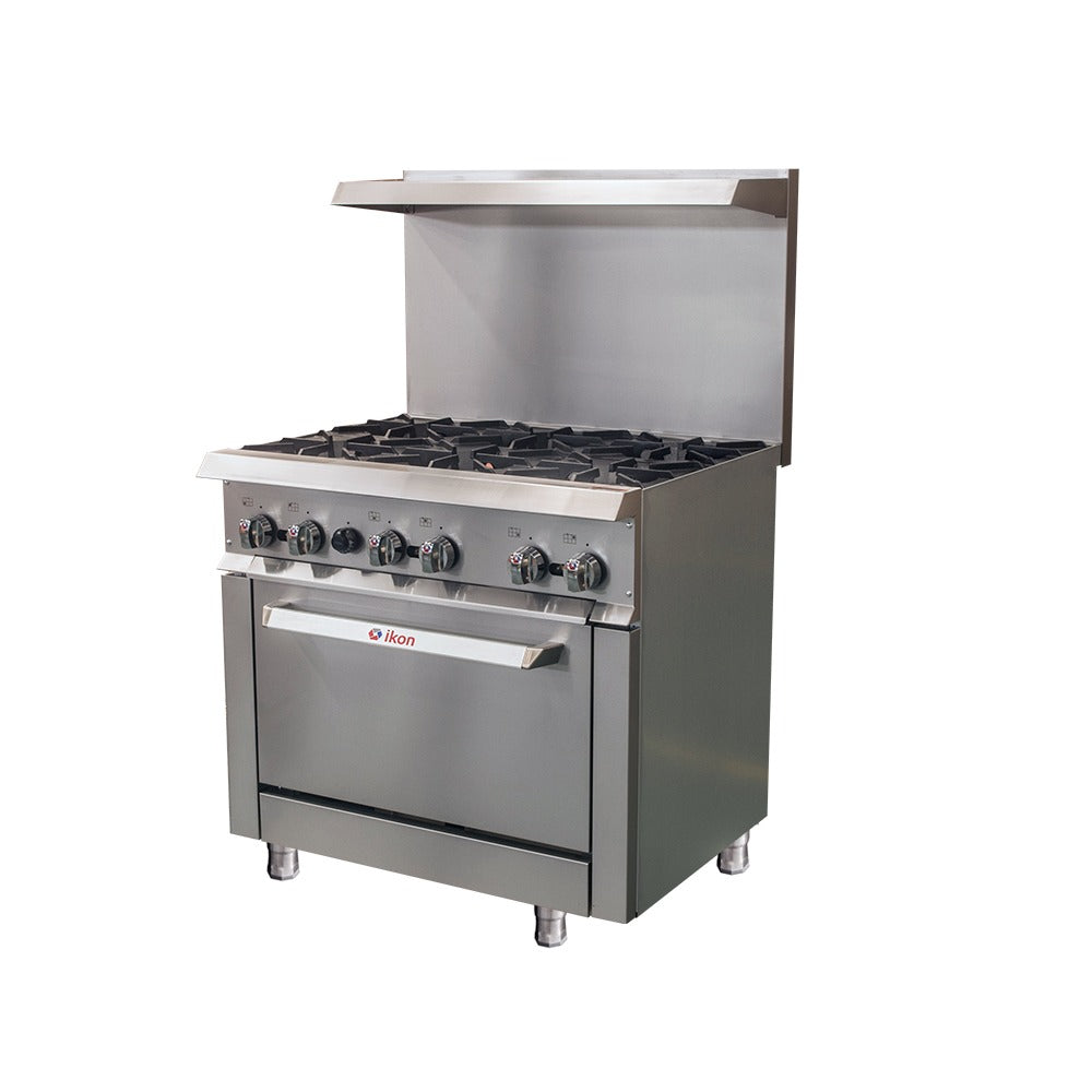 IKON IR-6-36CO 36 In. Gas Range with Convection Oven, 6-Burner, 30,000 BTU Burners