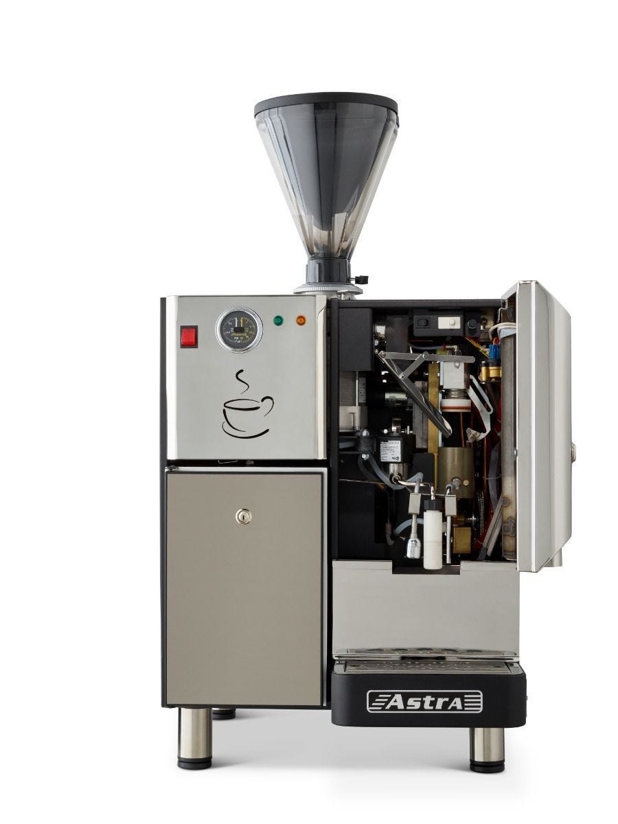 Astra SM-111-1 Single Hopper Super Automatic Espresso Machine, Fresh Milk Dispenser, IntelliProgram™, 110V