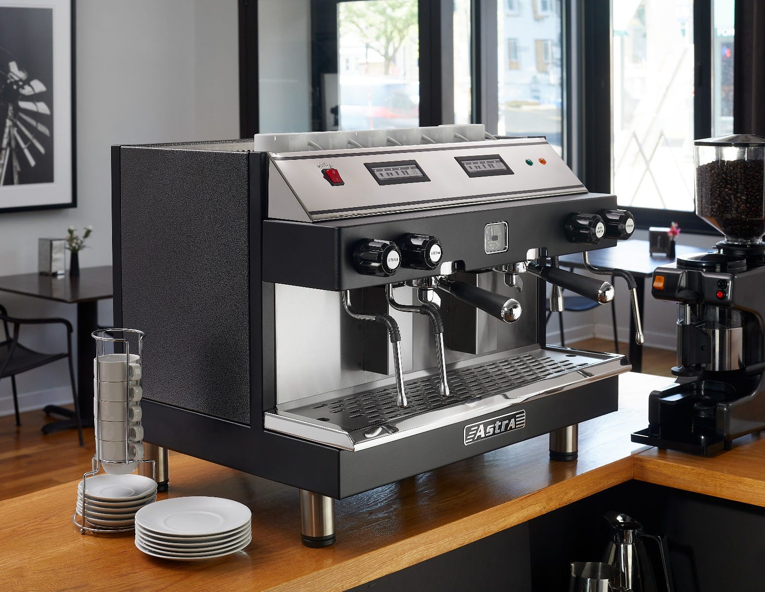 Astra M2-012 MEGA II Automatic Espresso Machine, Two Group Heads, 220V
