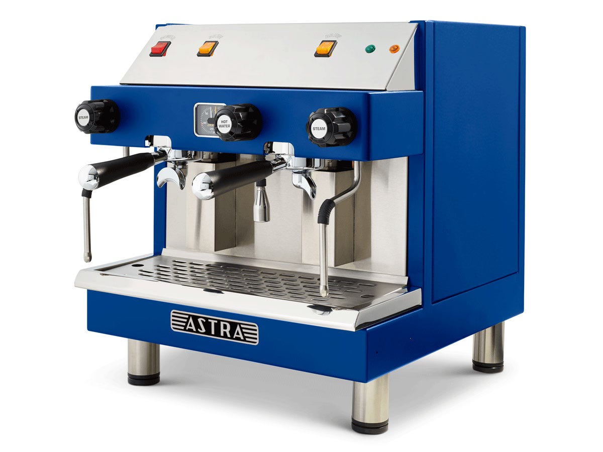 Astra M2CS-019 MEGA II Compact Semi-Automatic Espresso Machine, Two Group Heads, Compact, 220V