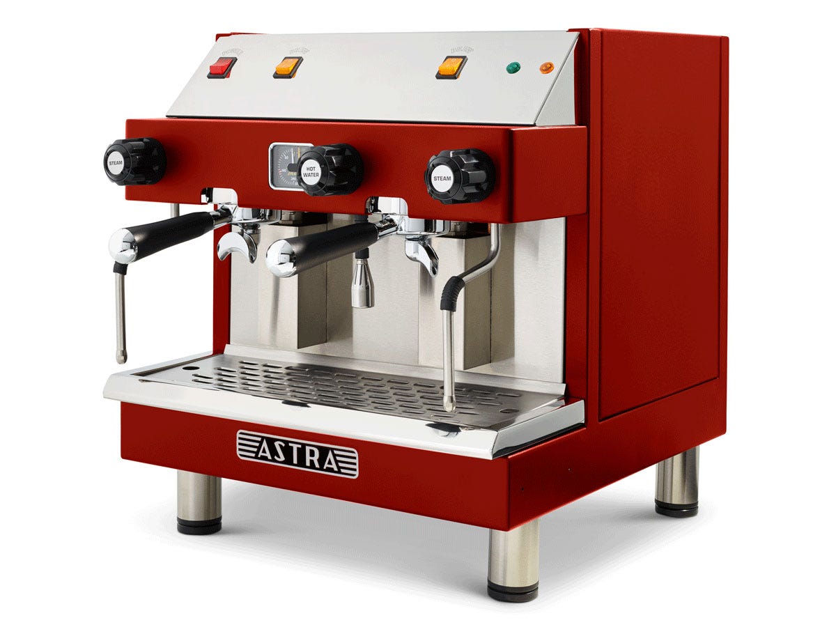 Astra M2CS-019 MEGA II Compact Semi-Automatic Espresso Machine, Two Group Heads, Compact, 220V