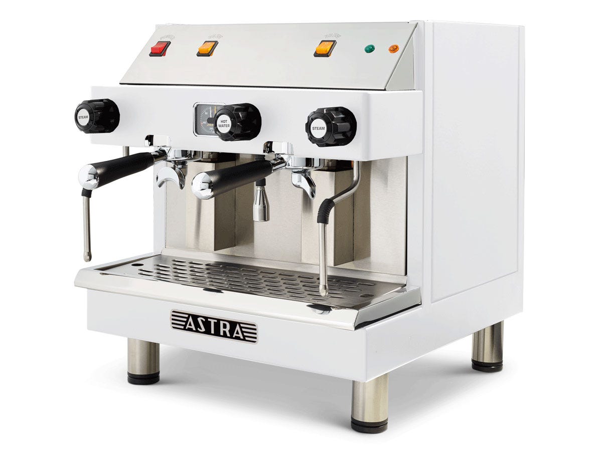 Astra M2CS-019 MEGA II Compact Semi-Automatic Espresso Machine, Two Group Heads, Compact, 220V