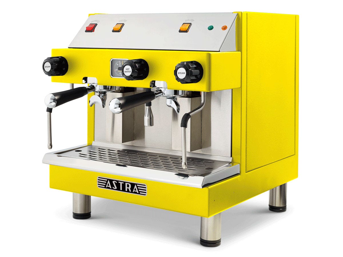 Astra M2CS-019 MEGA II Compact Semi-Automatic Espresso Machine, Two Group Heads, Compact, 220V