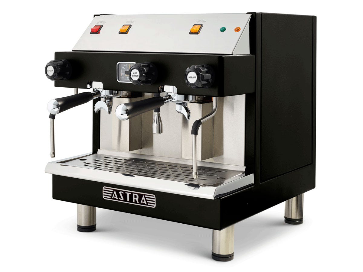 Astra M2CS-019-1 MEGA II Compact Semi-Automatic Espresso Machine, Two Group Heads, Compact, 110V