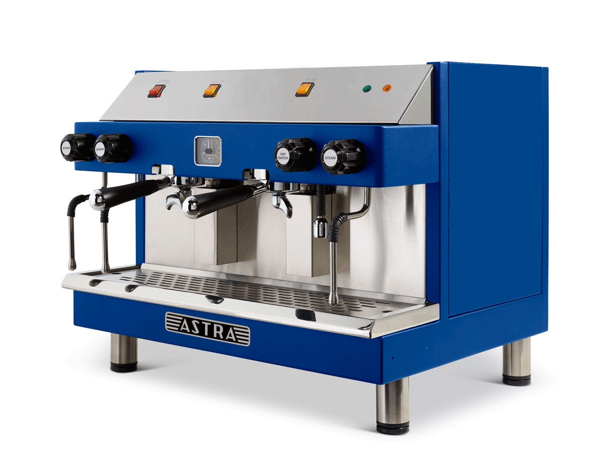 Astra M2S-017 MEGA II Semi-Automatic Espresso Machine, Two Group Heads, 220V