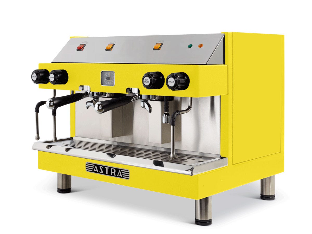 Astra M2S-017 MEGA II Semi-Automatic Espresso Machine, Two Group Heads, 220V