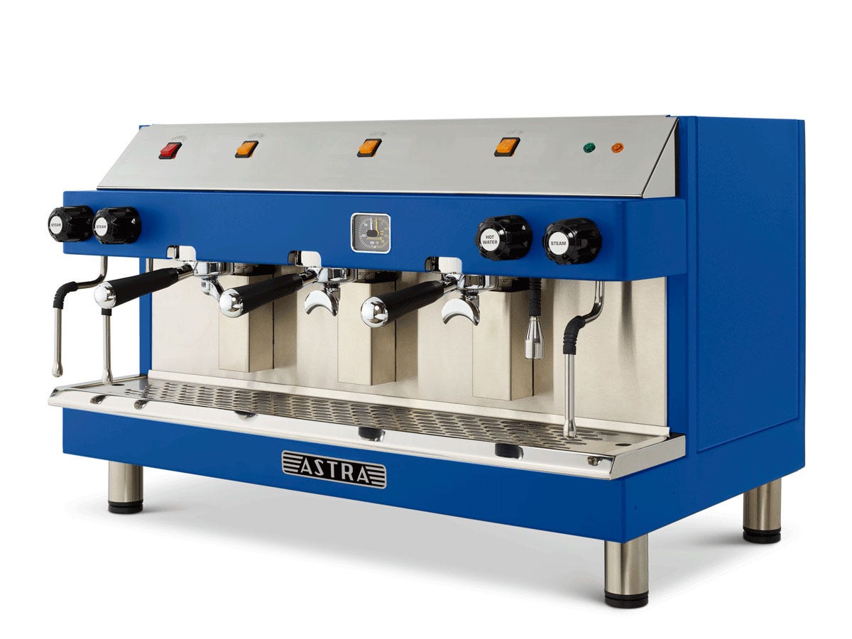 Astra M3S-018 MEGA III Semi-Automatic Espresso Machine, Three Group Heads, 220V