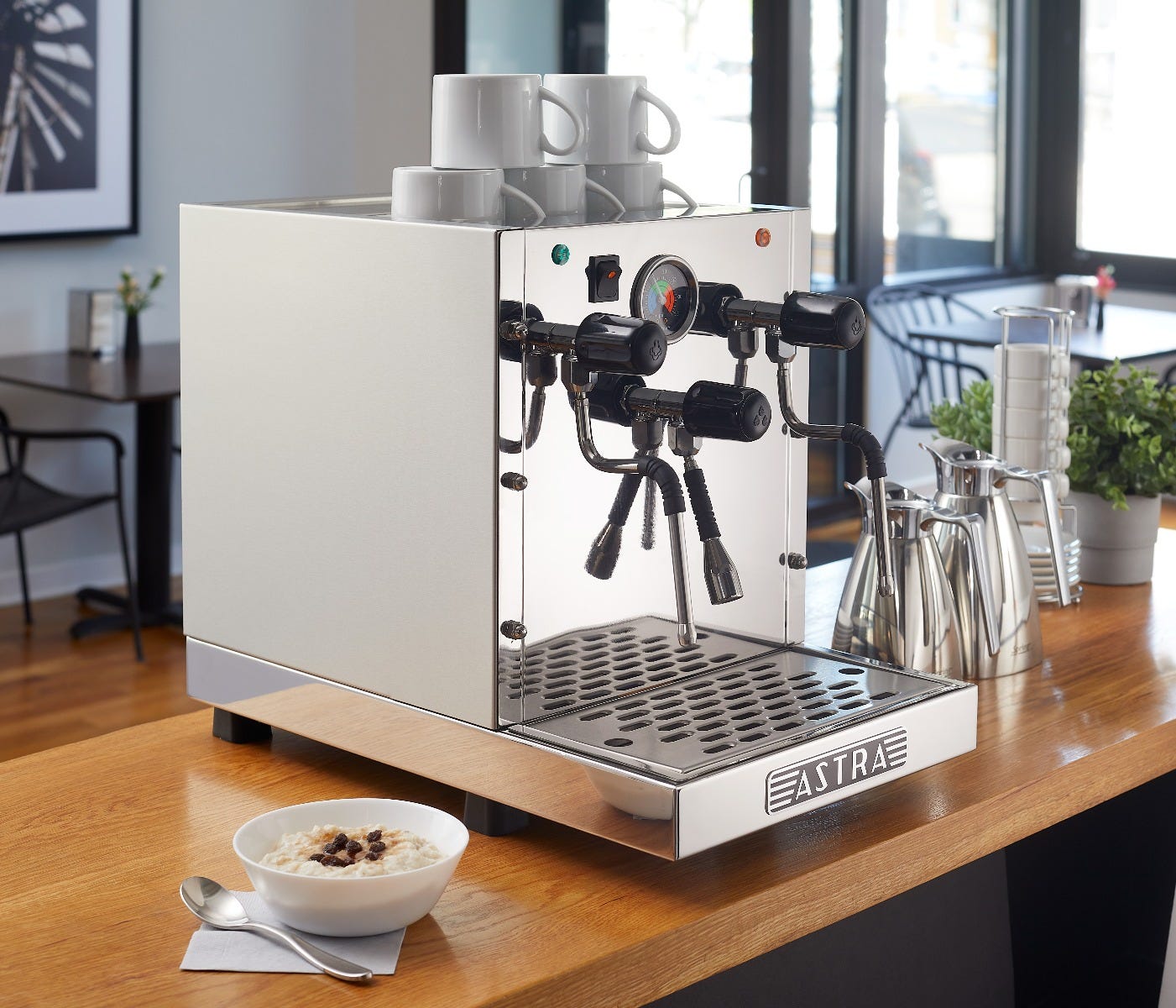 Astra STP1800 High-Volume Pourover Steamer, 2000W, Semi-Automatic, 4.2L Copper Boiler, Integrated Water Reservoir, 110V