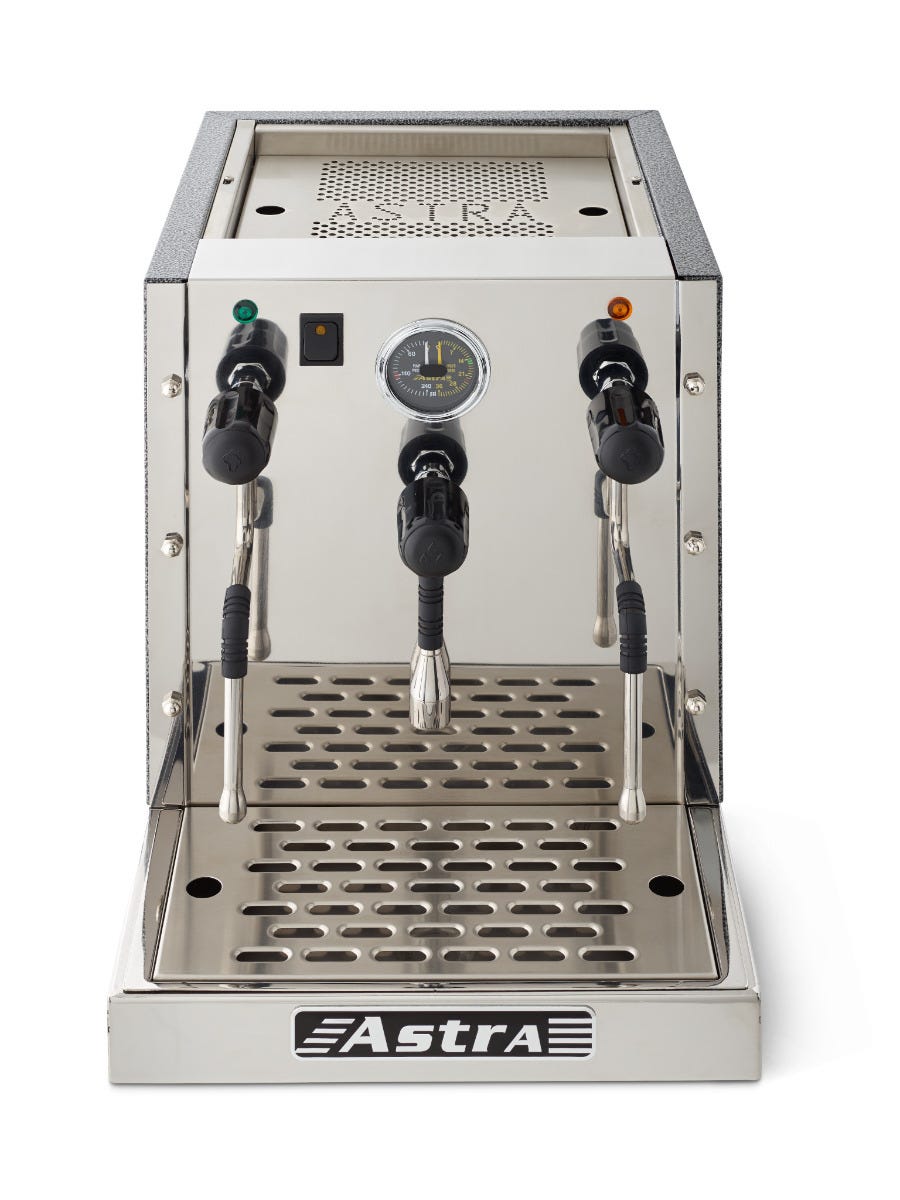 Astra STS1800 Plumbed Steamer, 2000W, Semi-Automatic, Dual Steam Wands, 4.2L Copper Boiler, Auto Water Fill, 110V