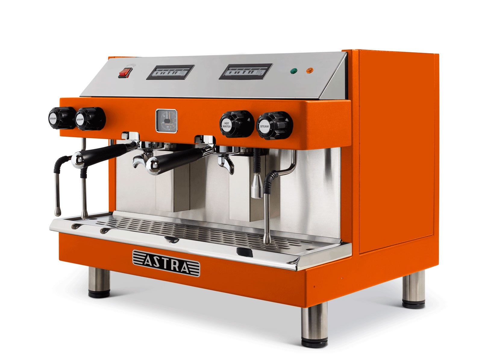 Astra M2-012-2HW-2S MEGA II Automatic Espresso Machine, Two Group Heads, 2 Hot Water Valves, 2 Steam Wands, 220V