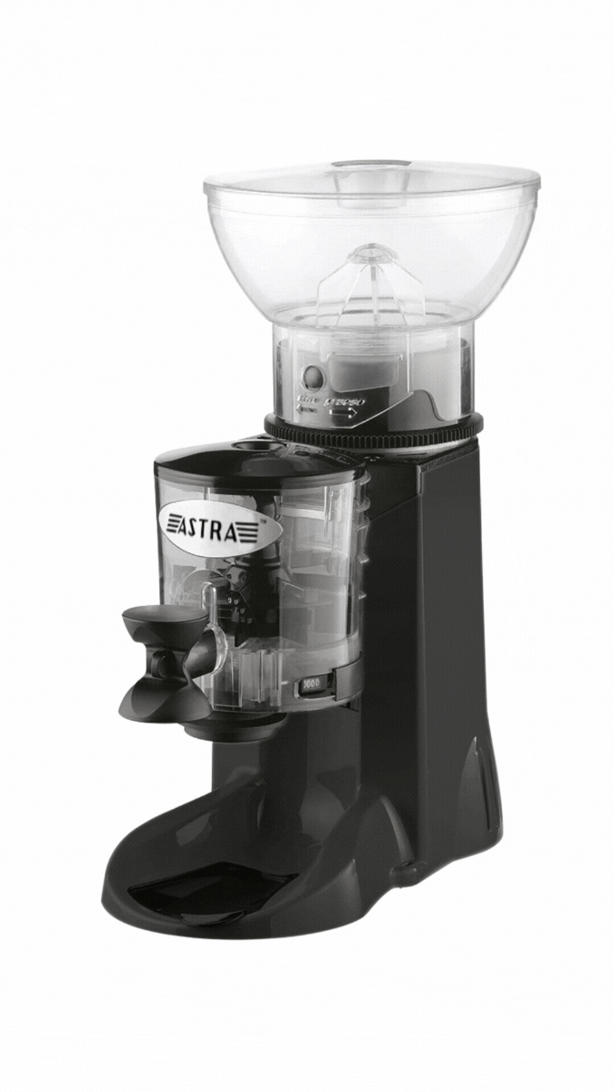 Astra HGS-T2-BK Semi-Automatic Espresso Grinder, 60mm Tempered Steel Burrs, Gasket-Saver System, Home and Light Commercial