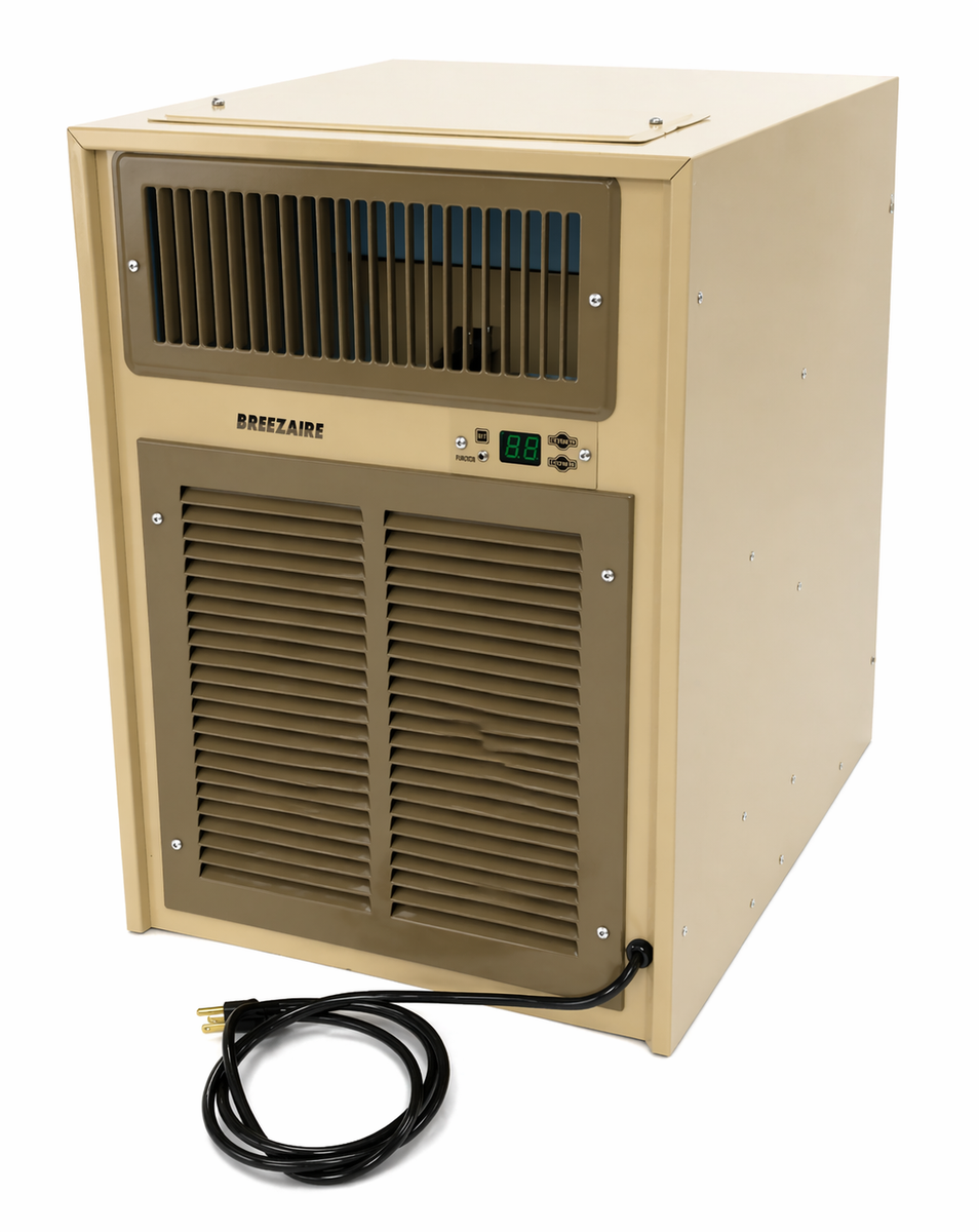 Breezaire WKL 6000 1500 Cu. Ft. Self-Contained Wine Cooling System, Sentry III+ Controls, Through-the-Wall