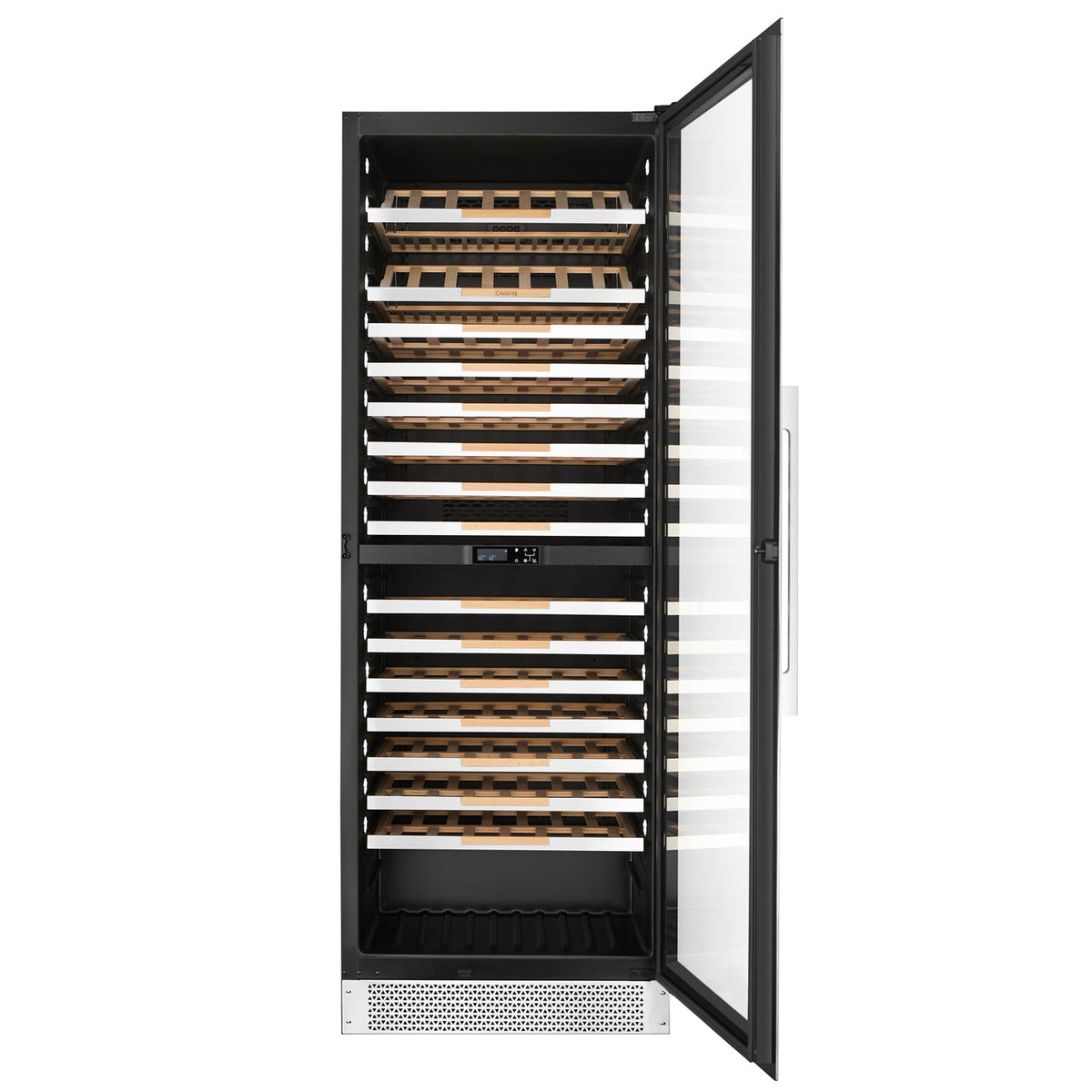 Cavavin V-250WDZ 30 In. 250-Bottle Floor-Standing Dual Zone Wine Cellar, Stainless Steel Frame with LOW-E Glass, Reversible Door, Built-In or Freestanding